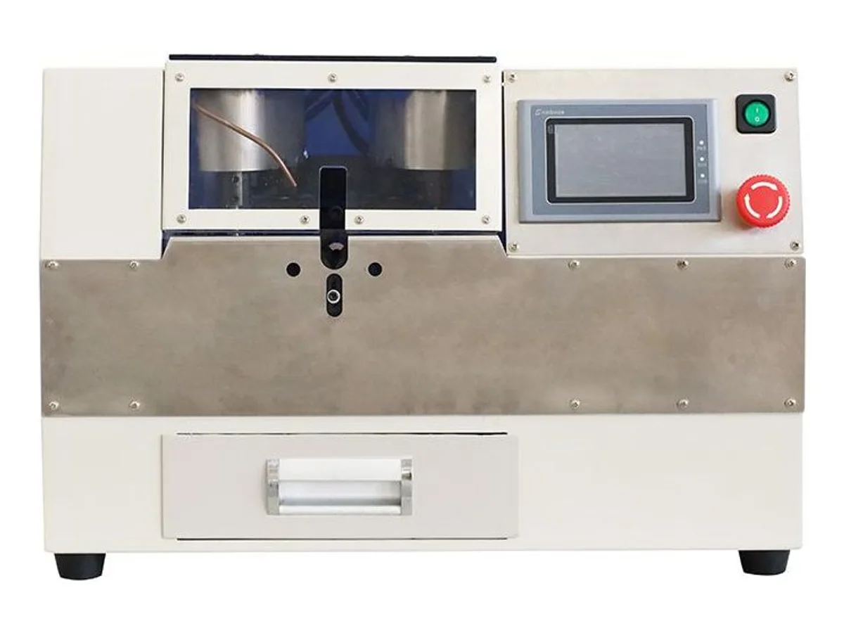 Shield Braid Brushing, Cutting and Fold-Back Machine for 3–9 mm Shielded Cable WM-181