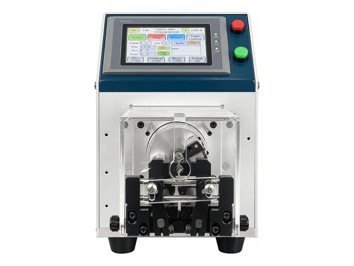 Semi-Automatic Multi-Layer Coaxial Cable Stripping Machine for 0.81–7 mm Cable