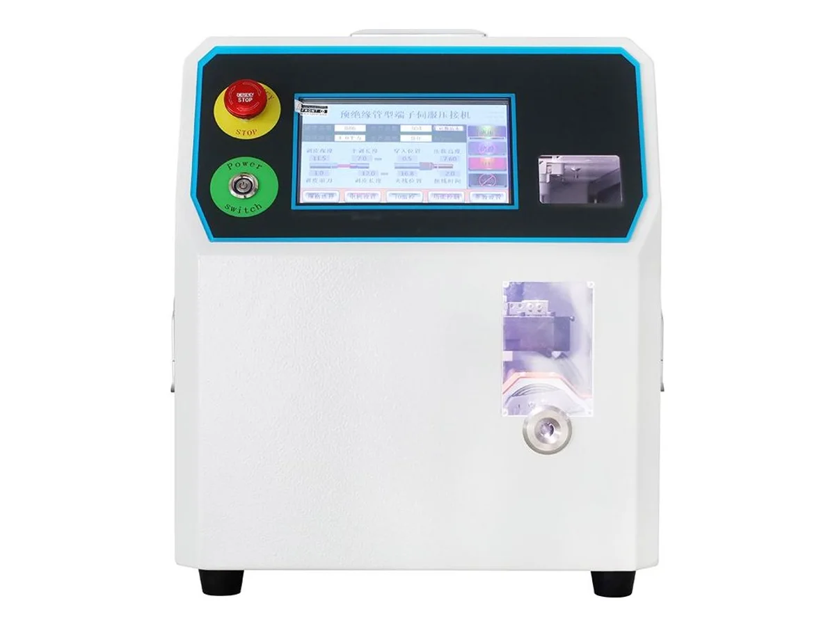 Semi-Automatic Bootlace Ferrule Crimping Machine, Servo Press for 0.3–16 mm² Tube Terminals WM-3116