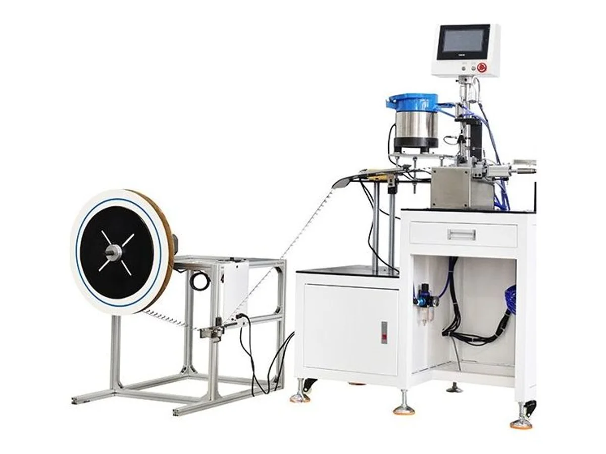 Automatic Terminal Ring Assembly Machine, 120 Press Cycles per Minute on Reel-Fed Terminals
