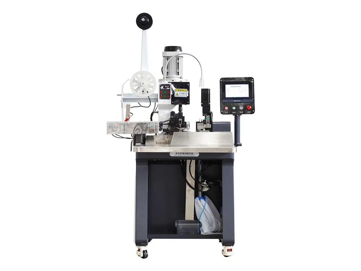 Semi-Automatic Multi-Core Cable Core Wire Stripping and Crimping Machine, Core Ø0.6–2.5 mm, 13.5 mm Jacket Opening