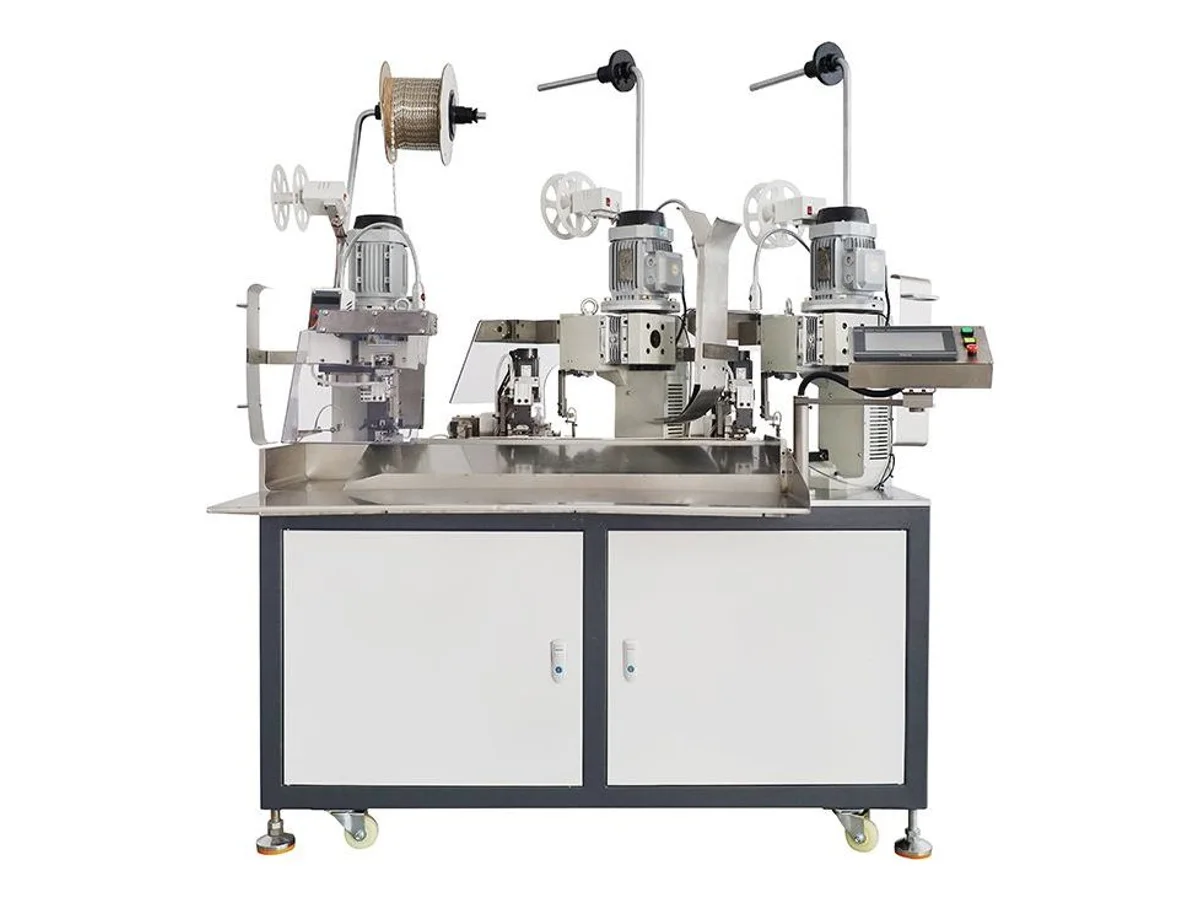 Two-Wire Combining Terminal Crimping Machine for Y-Splice Leads, AWG 18–24