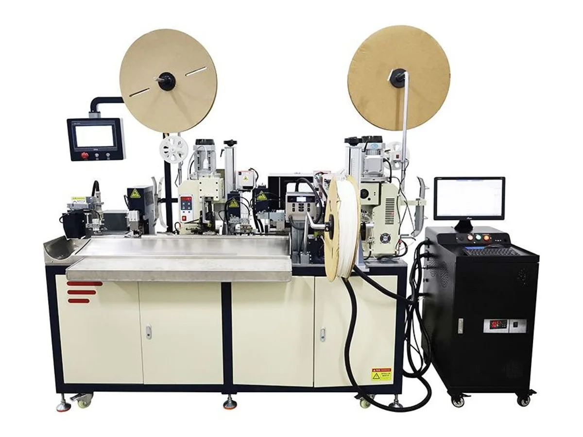 Double-End Crimping and Heat Shrink Tube Inserting Machine with Laser Marking, 0.3–5 mm² WM-389