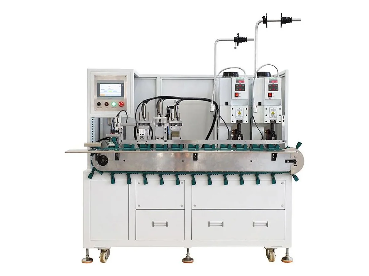 Automatic 2-Core and 3-Core Cable Machine for Staggered Core Stripping and Terminal Crimping WM-399