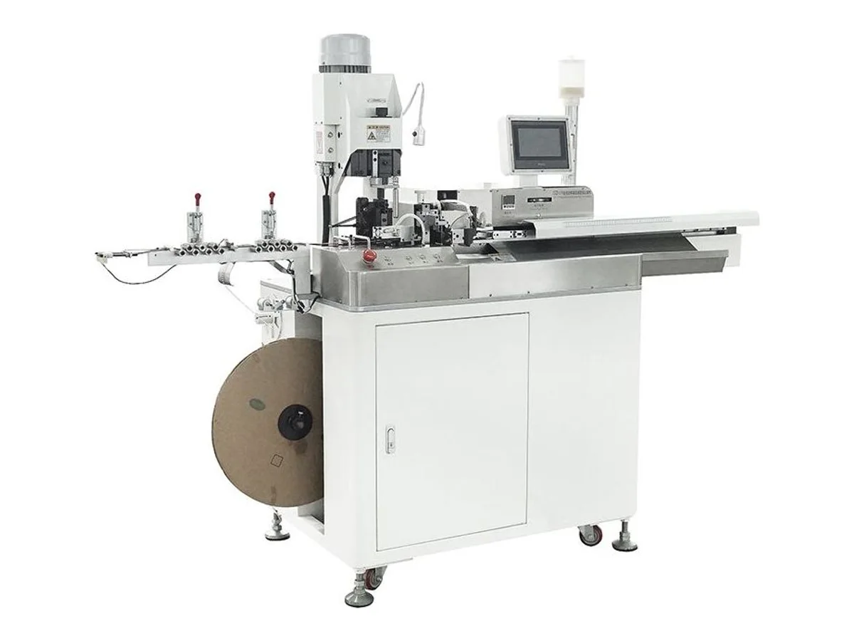 Five-Wire Automatic Stripping Tinning and Crimping Machine with Pay-Off Stand WM-462
