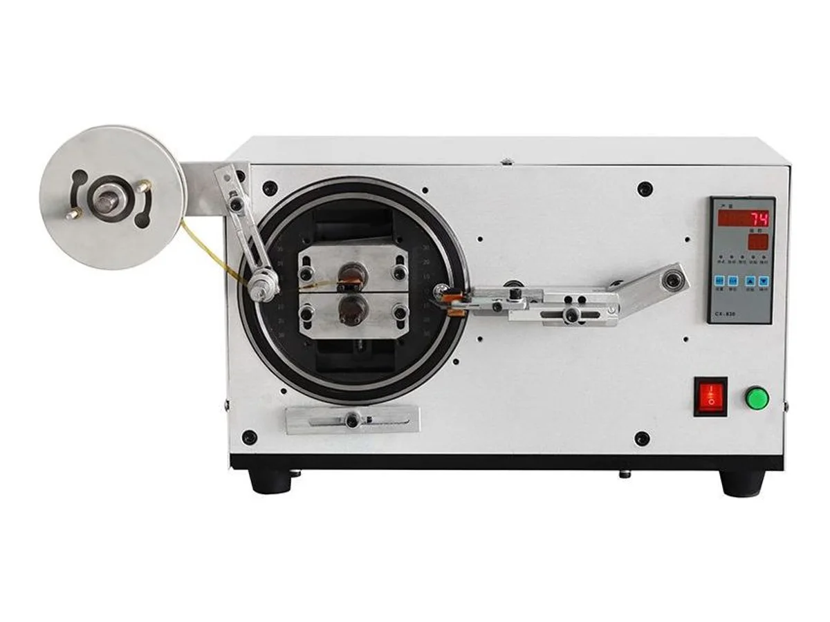Semi-Automatic Transformer Coil Tape Winding Machine for Bobbin and Magnetic Core Coils WM-470