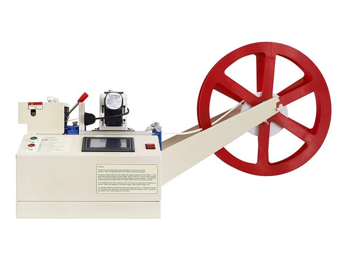Automatic Webbing Tape Cutting Machine with Inline Inkjet Printing