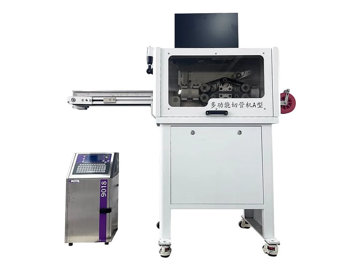 Tube Cutting Machine with Inkjet Printer