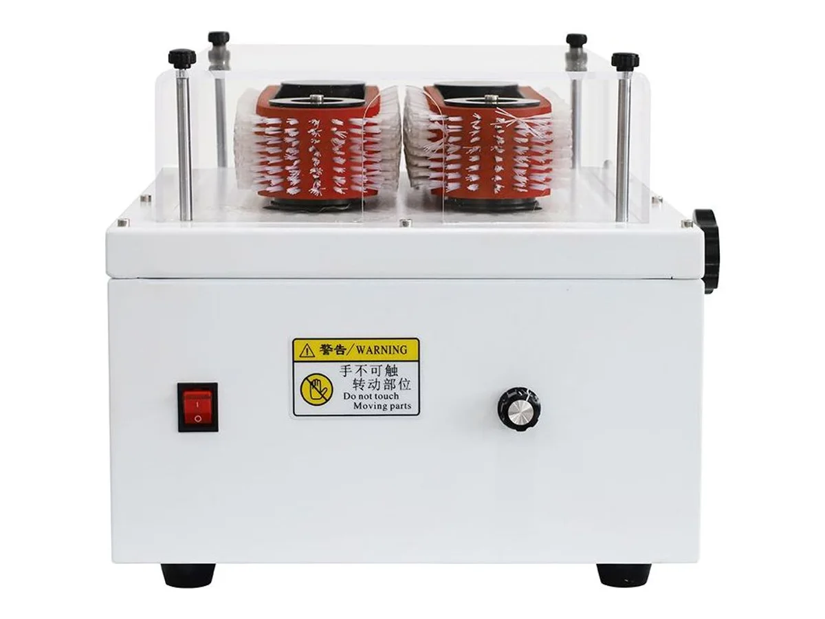 Shielded Cable Braid Brushing Machine with Twin Rotating Brush Tracks WM-819