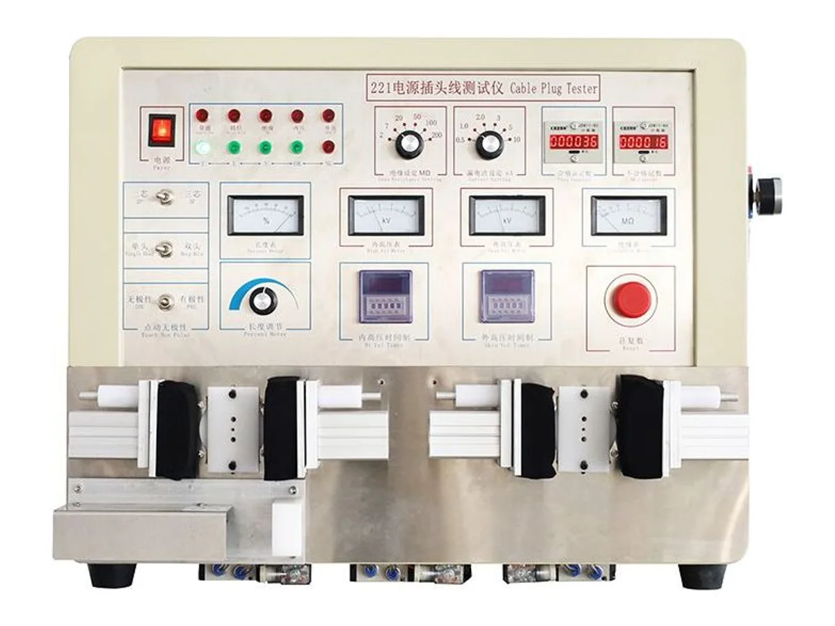 Double-Head Power Cord Plug Tester with Continuity, Polarity and Hipot Test WM-823