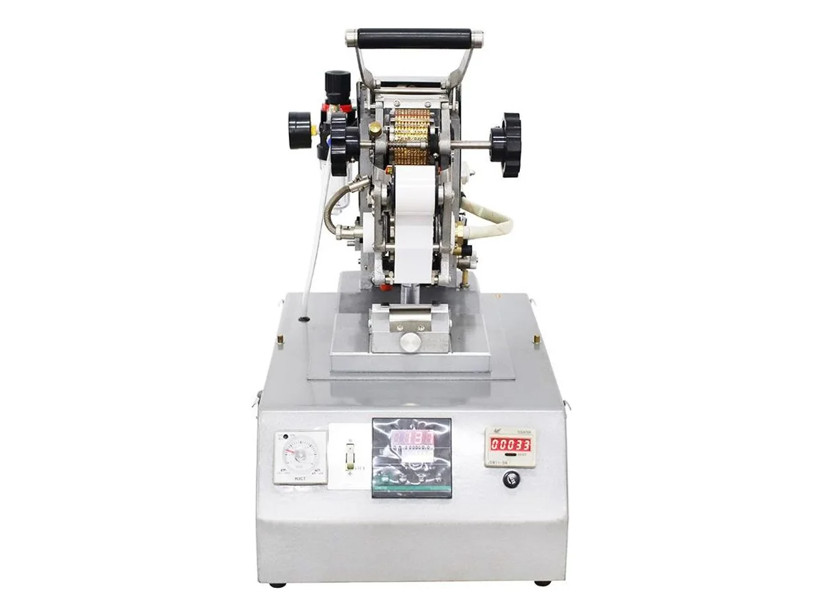 Hot Stamp Wire Marking Machine with Rotating Character Discs