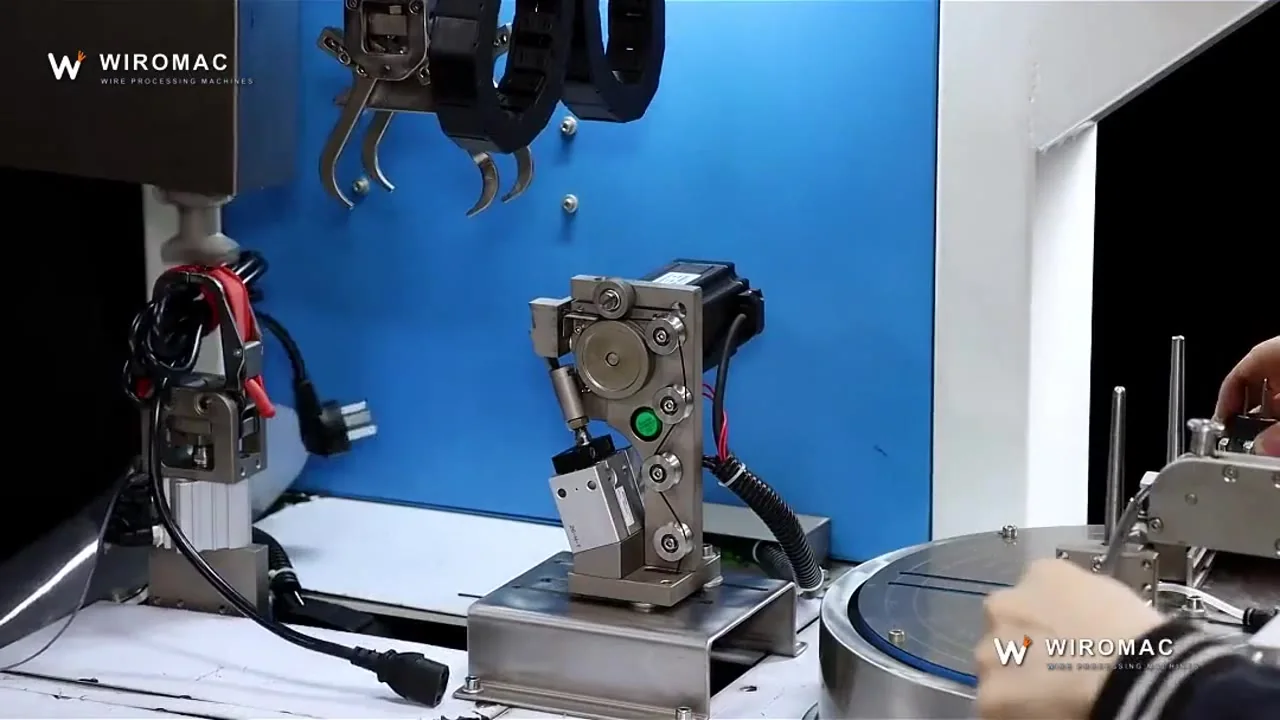 Figure-8 coil on a turntable closed with a twist tie.