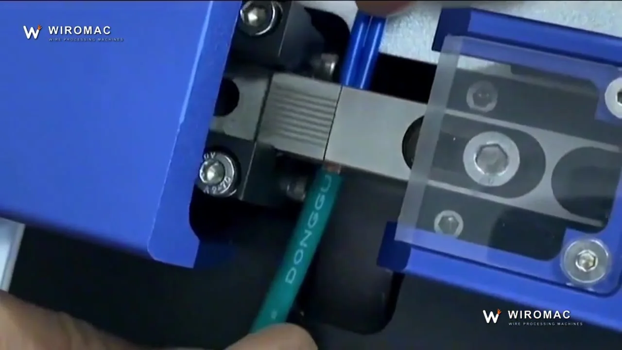 Parallel splice and butt weld on green and blue leads — copper fused, no terminal.